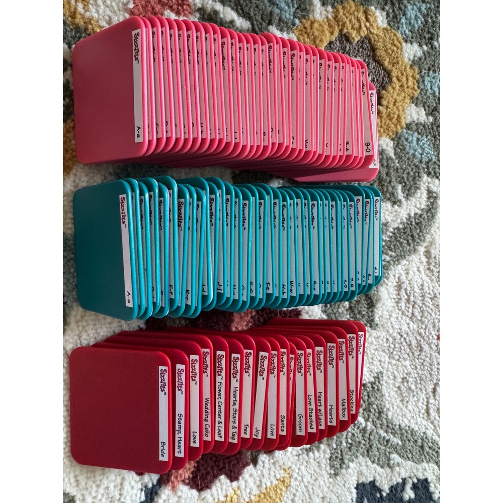 Sizzix Sizzlits Die Cutting Set 86pc Lot Alphabet Numbers Holiday Wedding Shapes